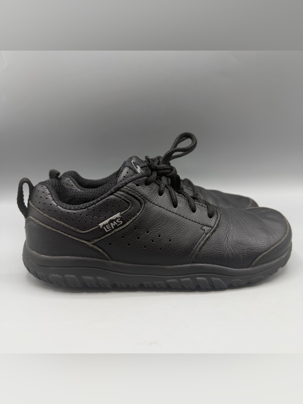 Lems Mens Size 6.5  Women 8 Primal Zen Minimalist Leather Shoes Athletic Black